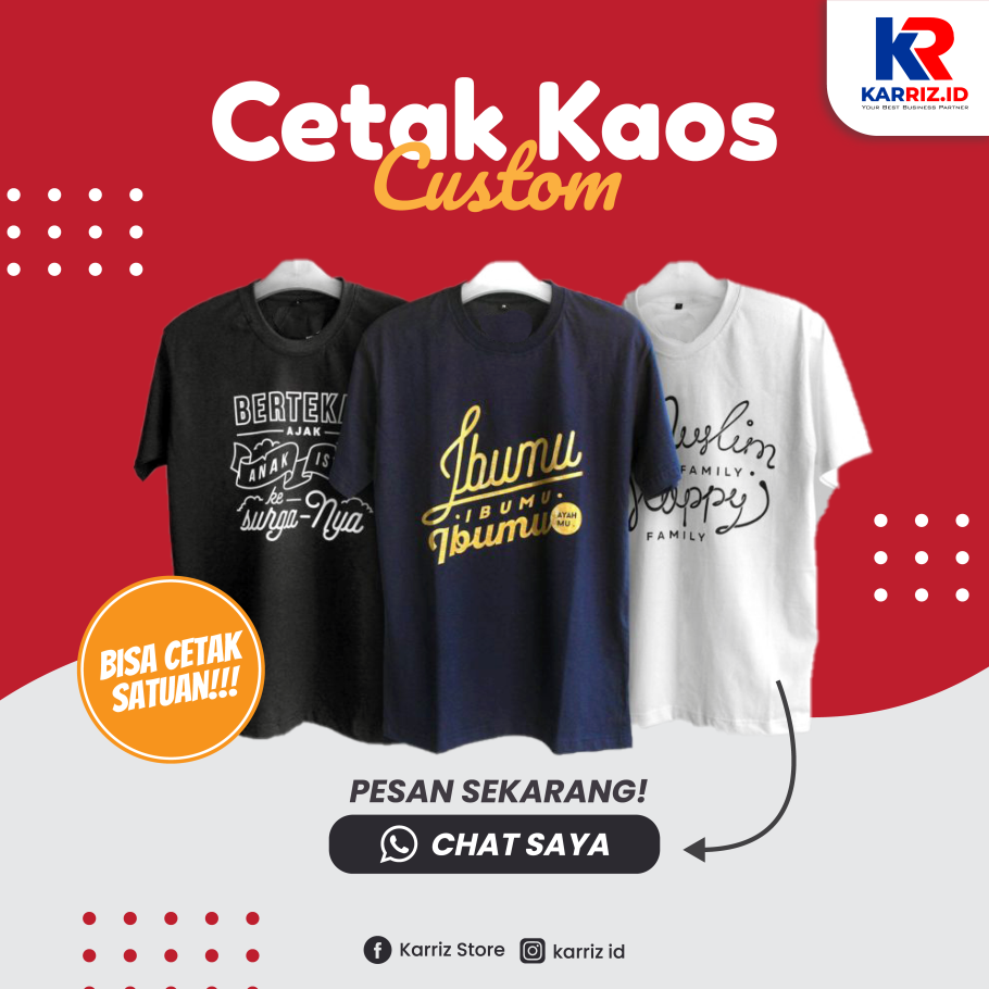 Kaos Sablon Premium